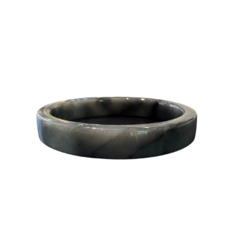 26BJDB2 - Black Jadeite Thick Bangle