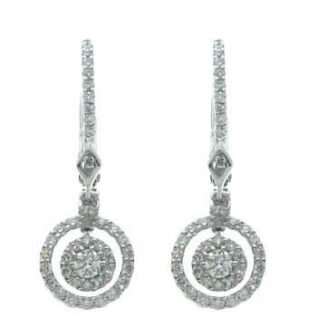 1323 - 18K White Gold Diamond Earring