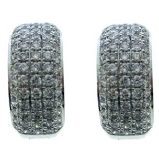 1324 - 18K White Gold Diamond Earring
