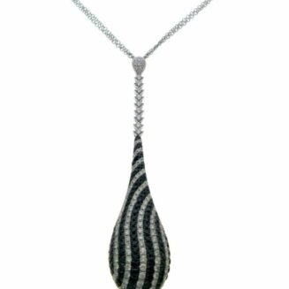 1106 - 18K White Gold Diamond Necklace